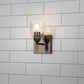 Lucas & McKearn Felice 1-Light Dark Bronze Wall Light With Acorn-Shaped Gold Accents