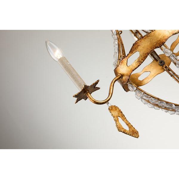 Lucas & McKearn Monteleone 3-Light Antique Gold Chandelier