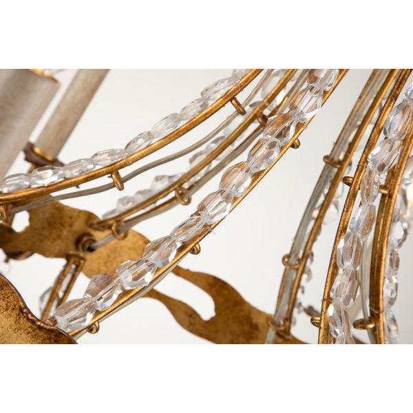 Lucas & McKearn Monteleone 6-Light Antique Gold Chandelier