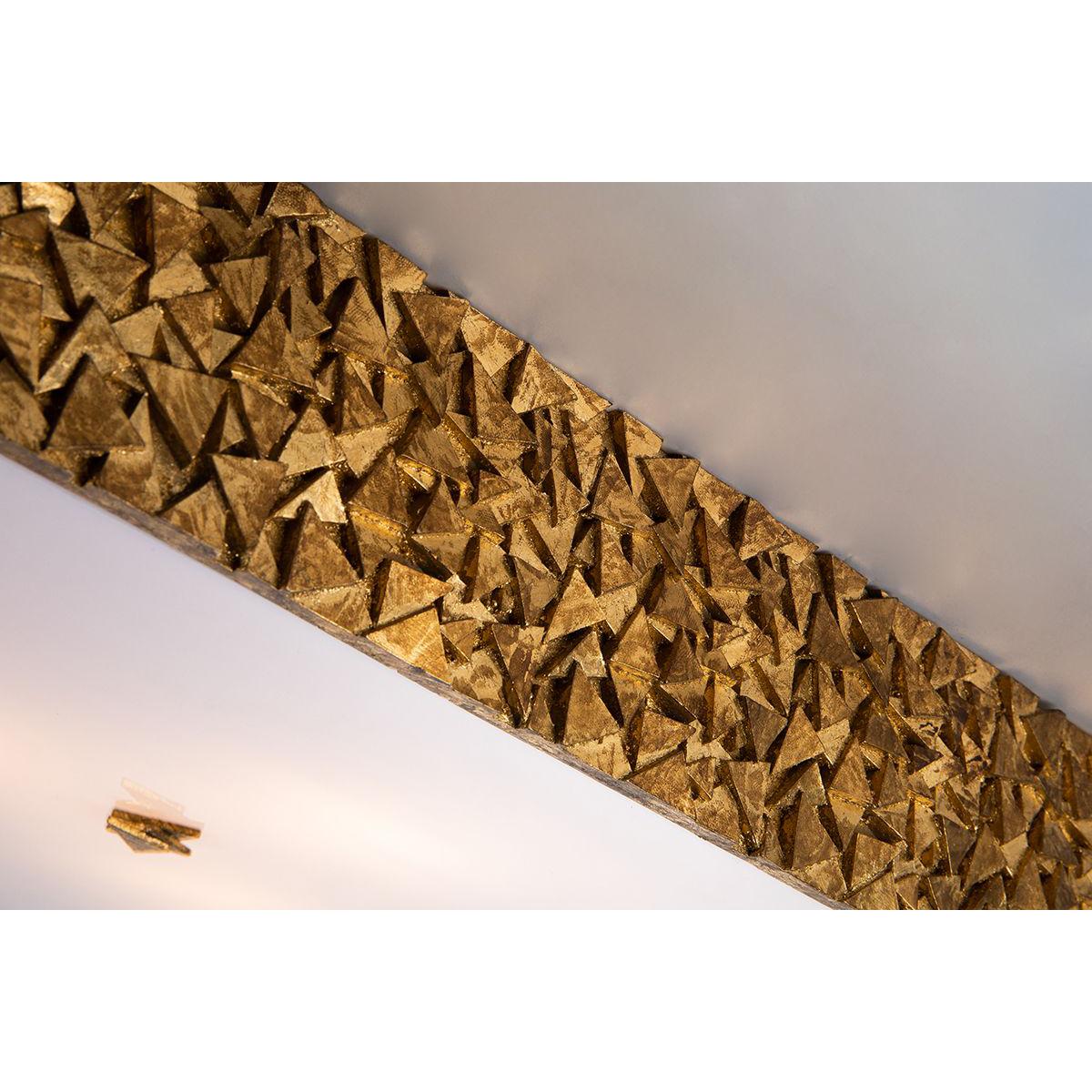 Lucas & McKearn Mosaic 20" Square Antique Gold Flush Mount Lighting With Sanded Glass Diffuser