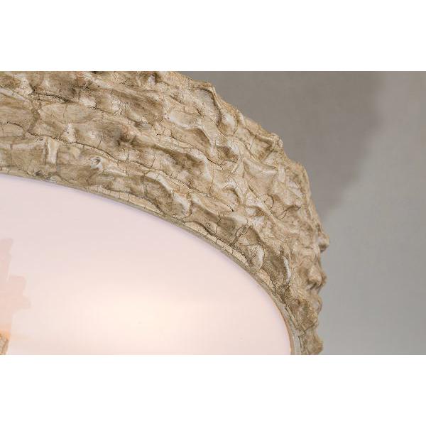 Lucas & McKearn Trellis 16" Round White And Beige Flush Mount Lighting With Frosted Glass Diffuser