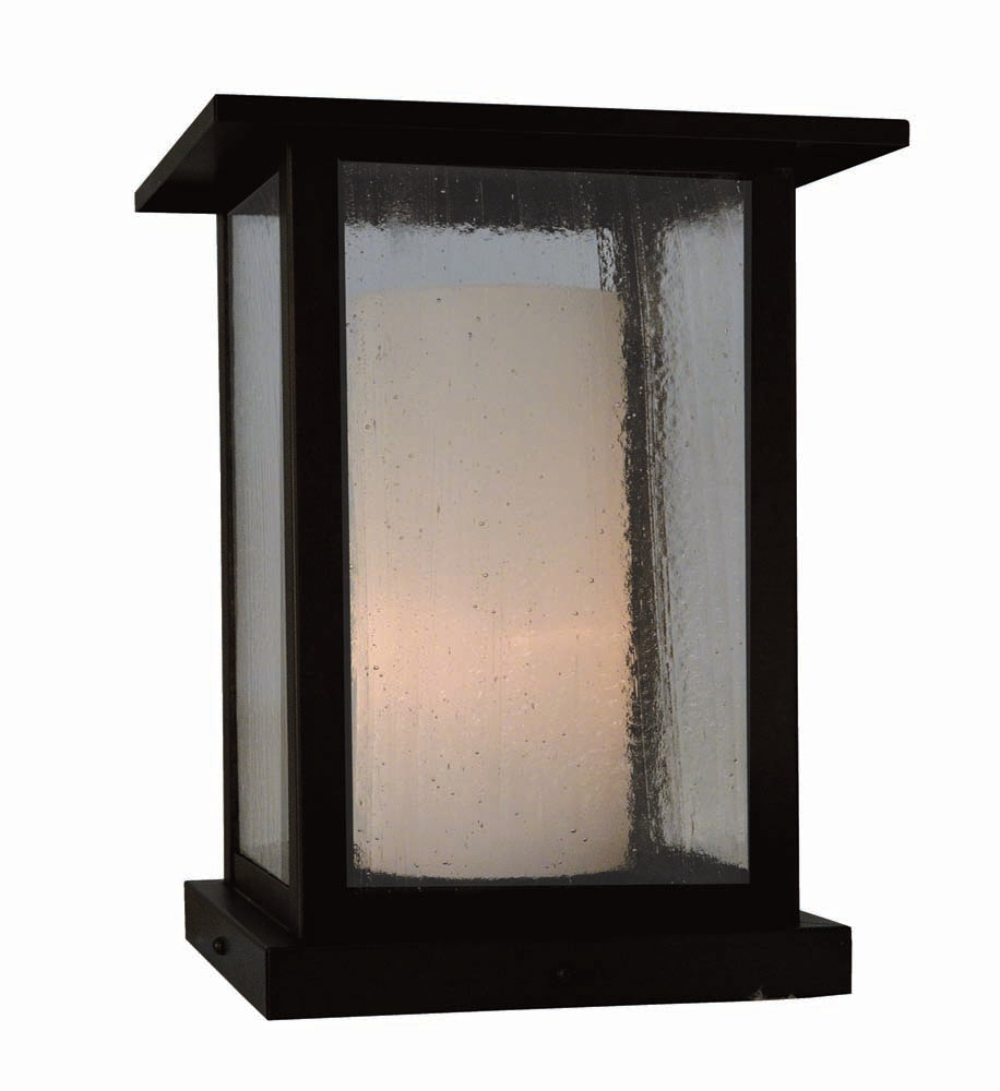 Arroyo Craftsman Meredith 9" Iron High Column Mount With Aerolite Glass
