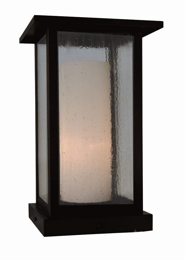 Arroyo Craftsman Meredith 13" Bronze High Column Mount With Clear Glass