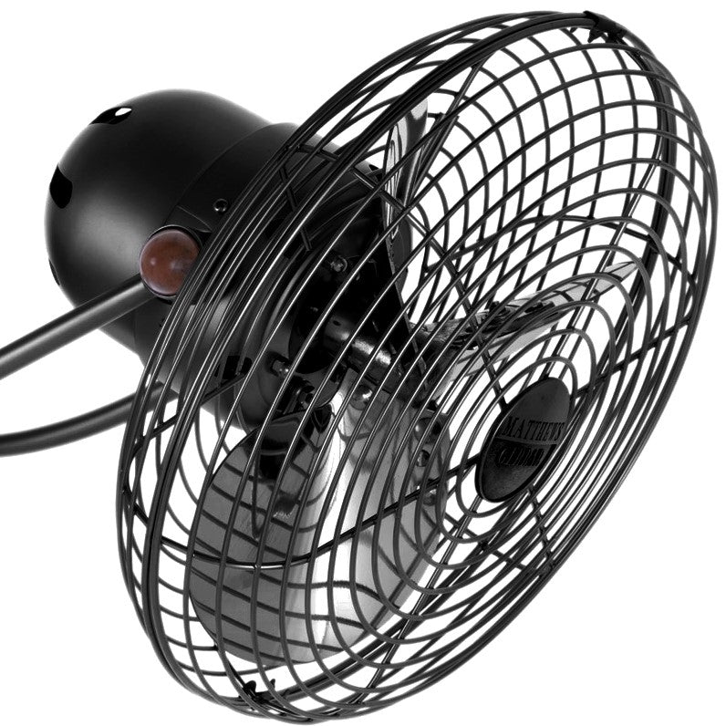 Matthews Fan Company Matthews-Gerbar 13" Aluminum Fan Head With Safety Cage in Matte Black Finish