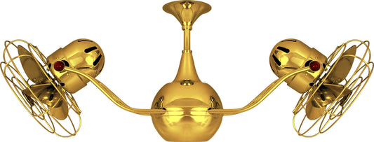 Matthews Fan Company Matthews-Gerbar Vent-Bettina 42" Gold Rotational Ceiling Fan With Aluminum Blade In Ouro Finish