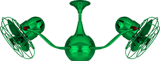 Matthews Fan Company Matthews-Gerbar Vent-Bettina 42" Green Rotational Ceiling Fan With Aluminum Blade In Esmerelda Finish