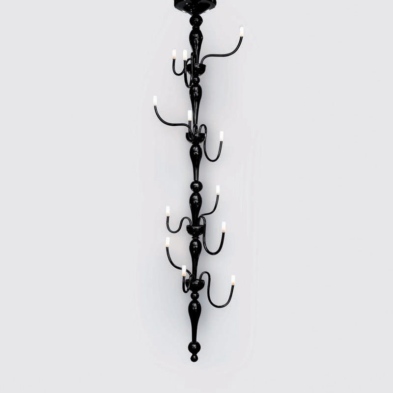Mazzega 1946 Bottle Pendant Light in Black Finish