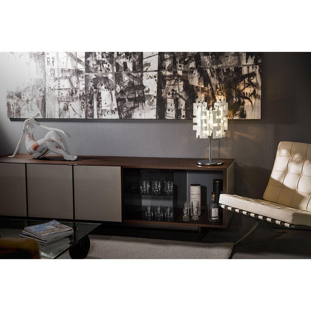 Mazzega 1946 Charlie Table Lamp in White Finish