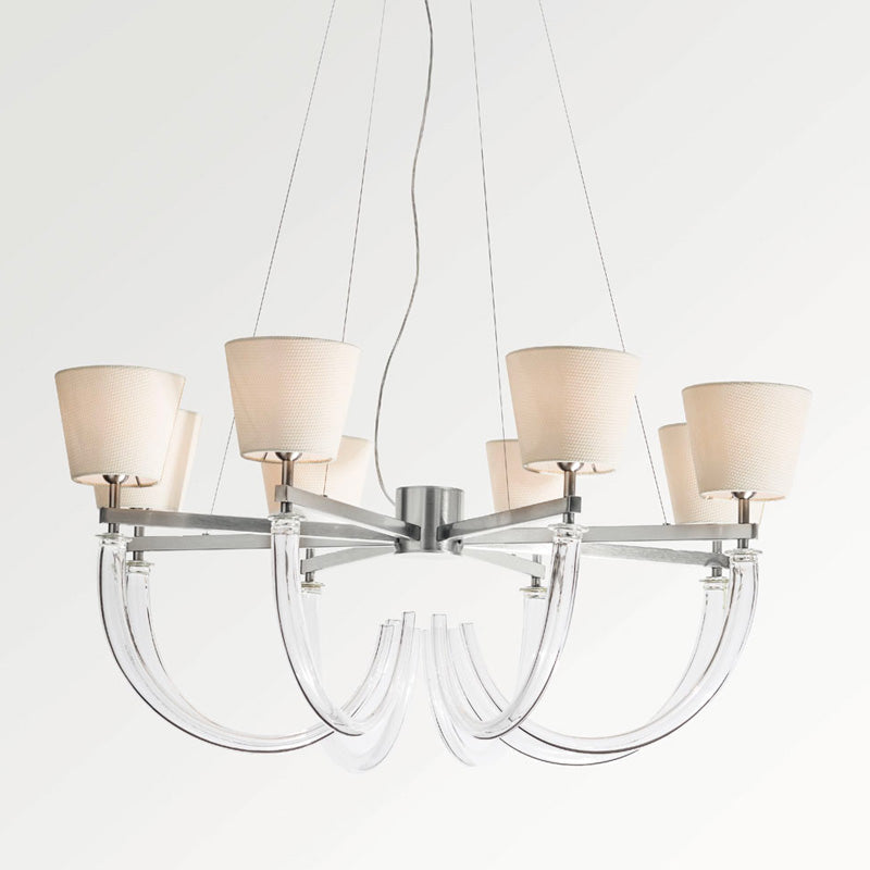 Mazzega 1946 Flirting Life Pendant Light in Transparent Crystal Finish