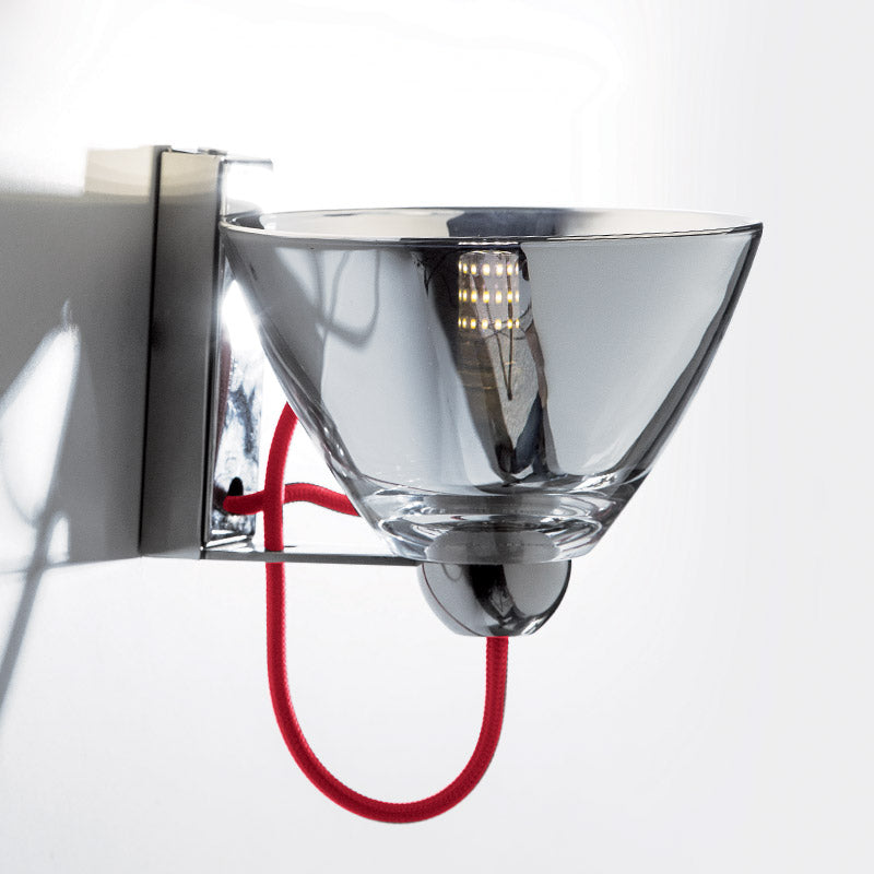 Mazzega 1946 Miroir Wall Lamp in Transparent Finish