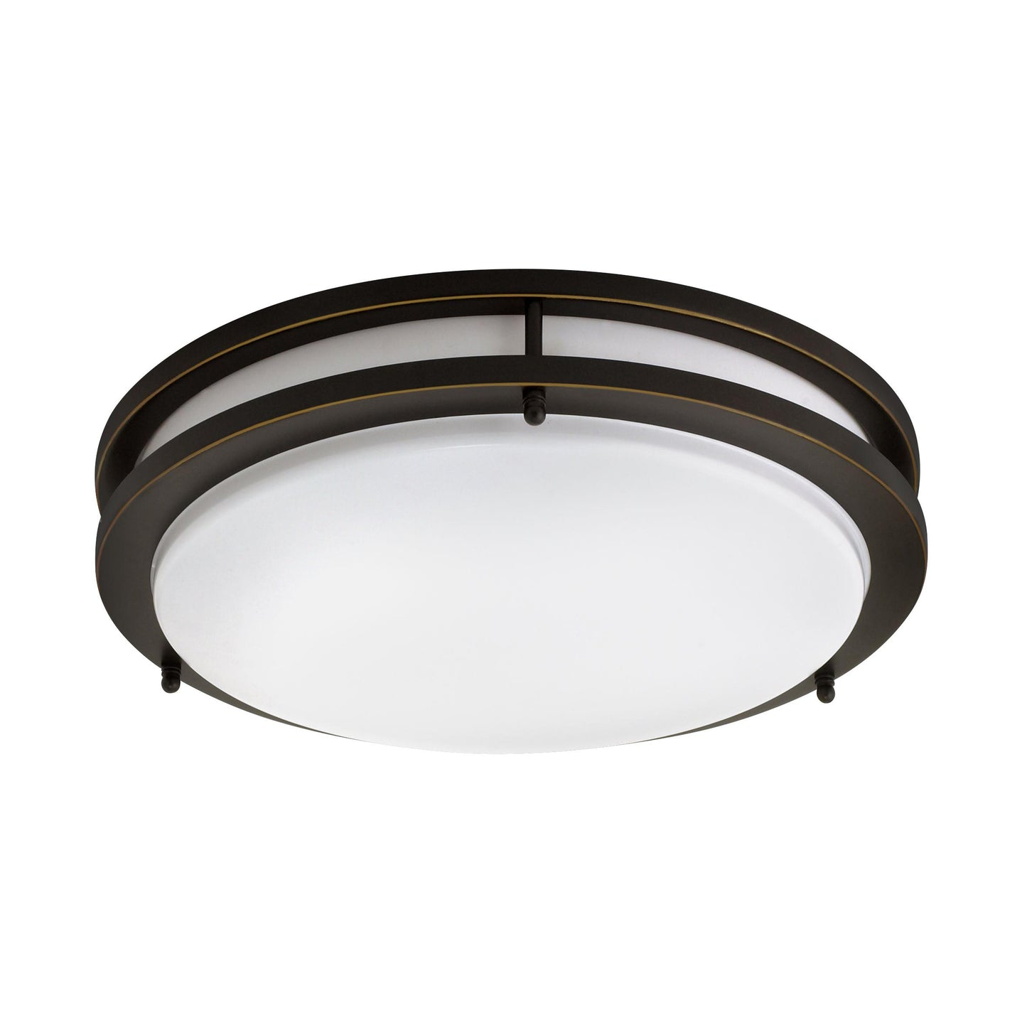 Medallion Lighting Corporation 14" Madison Bronze Steel/Plastic Flush Mount Ceiling Light