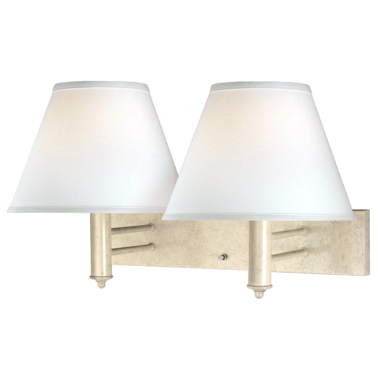 Medallion Lighting Corporation 18" Beige Marble Steel Double Wall Lamp