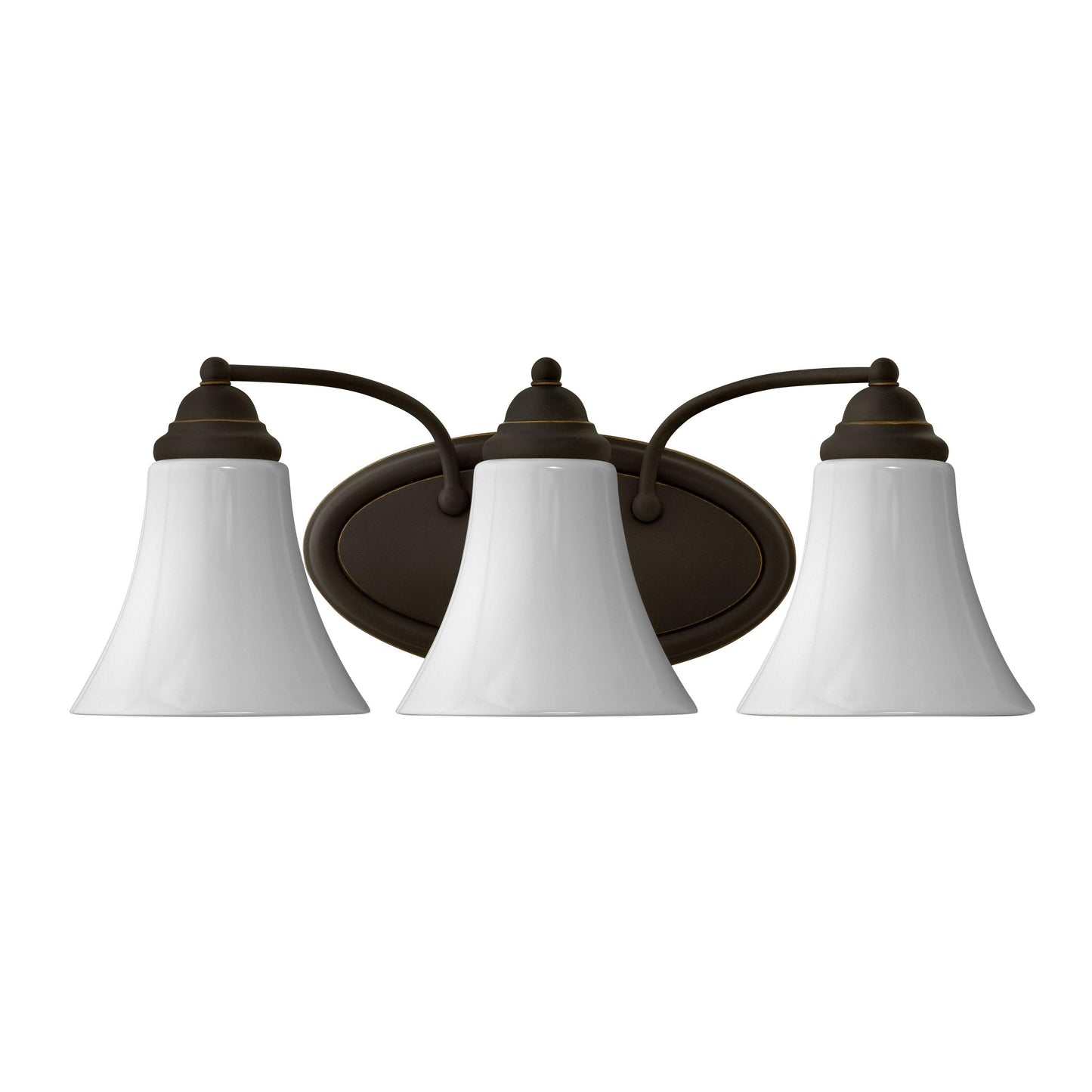 Medallion Lighting Corporation 20" Madison Bronze Steel/Glass 3-Light Vanity Fixture