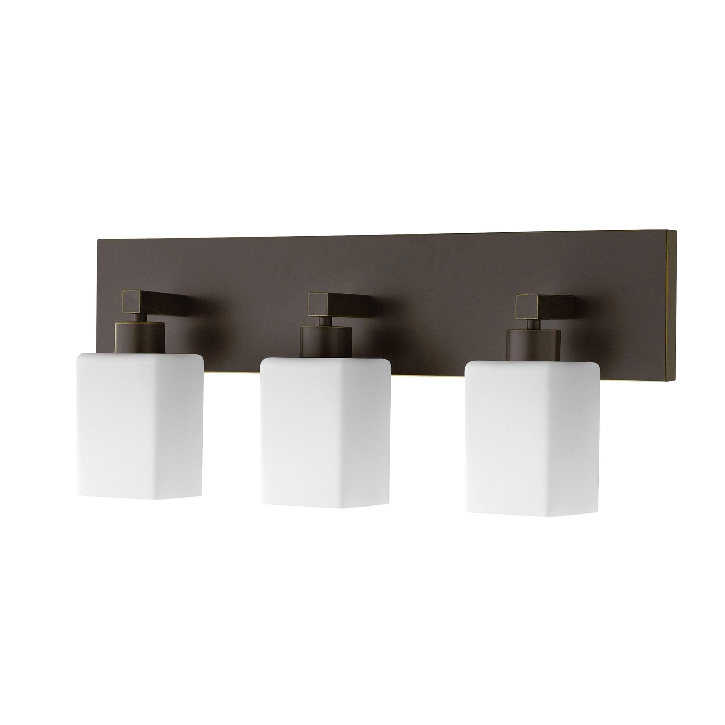 Medallion Lighting Corporation 28" Madison Bronze Steel/Glass 3-Light Vanity Fixture