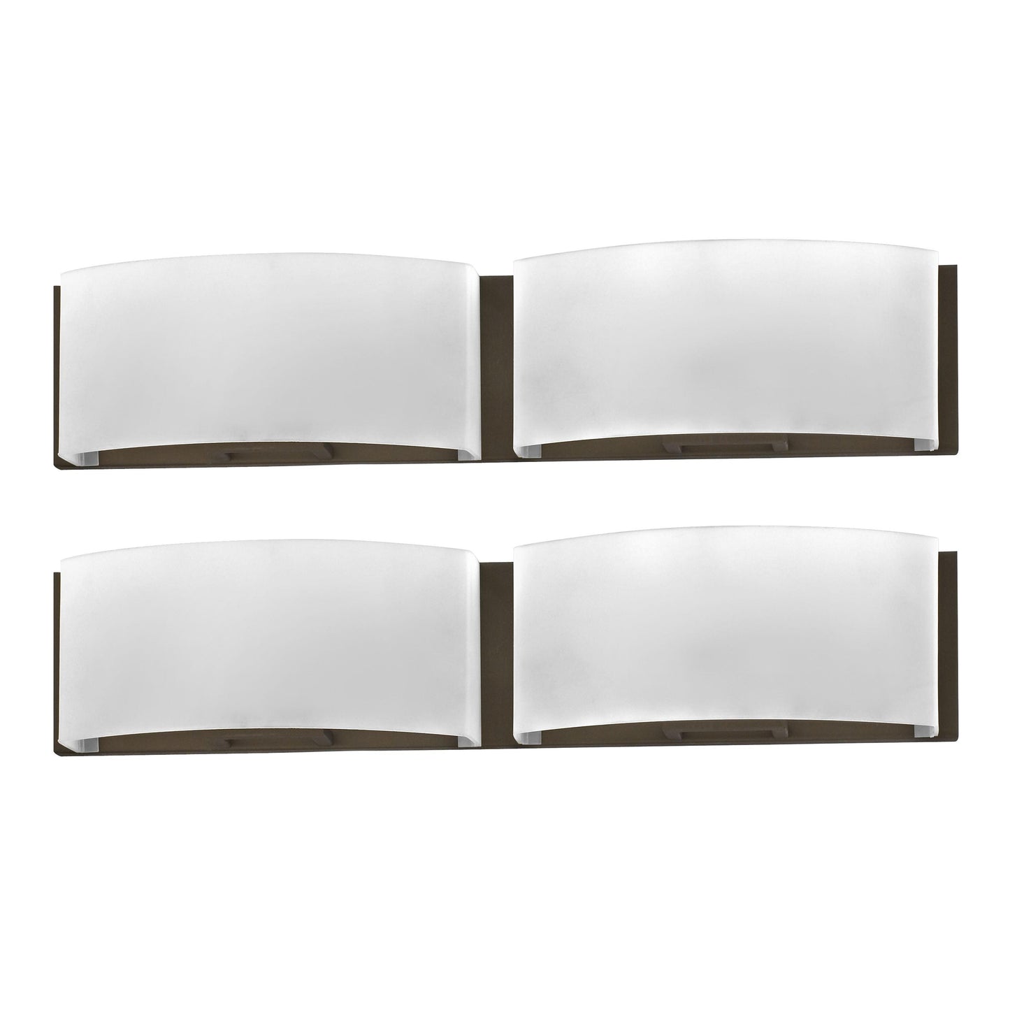 Medallion Lighting Corporation 28" Metallic Bronze Acrylic/Steel 2-Light Vanity Fixture - Set of 2