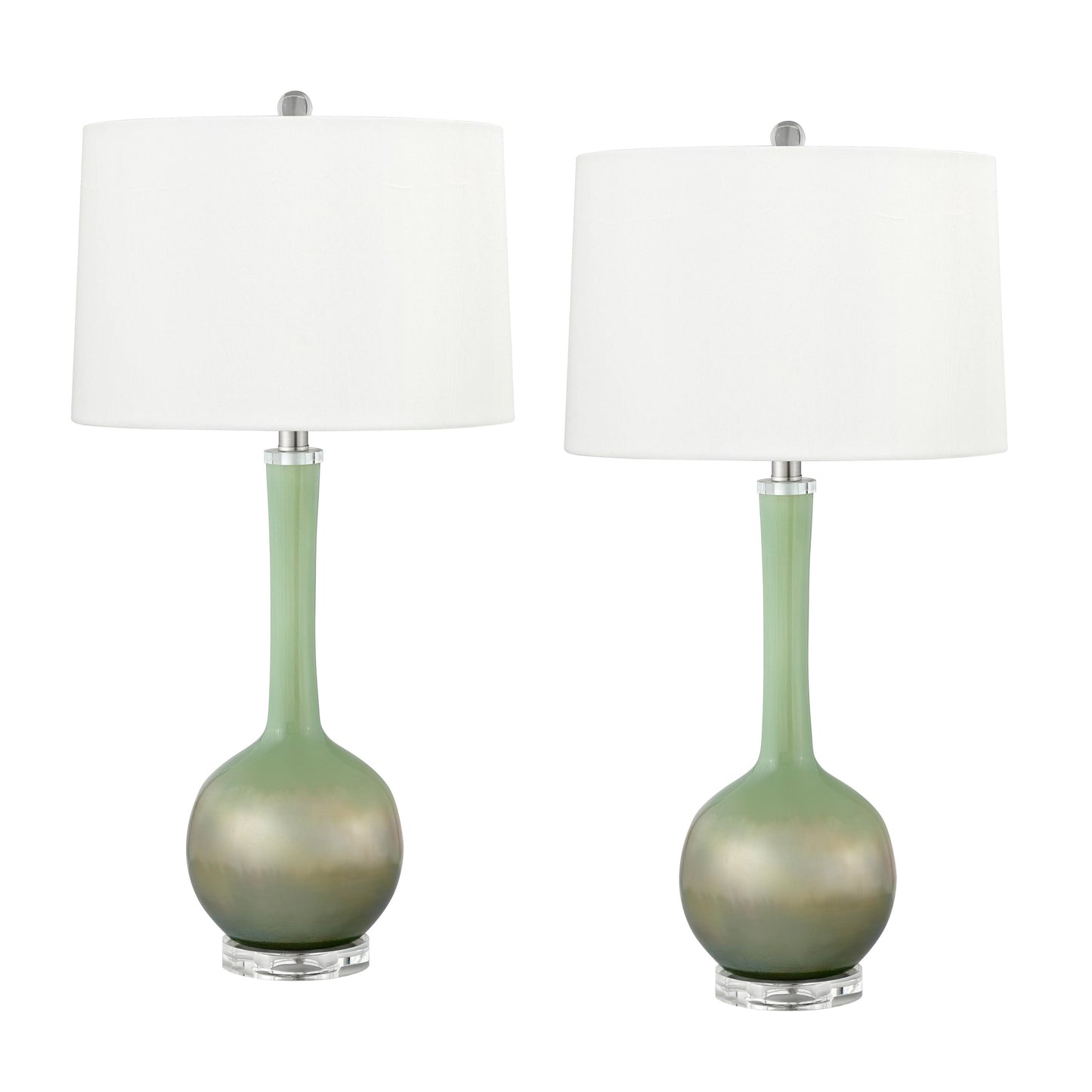 Medallion Lighting Corporation 30" Sea Salt Glass/Acrylic Table Lamp - Set of 2
