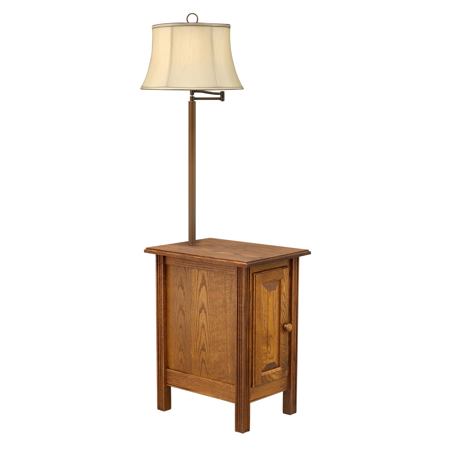 Medallion Lighting Corporation 60" Med. Oak/Legacy Bronze Steel Furniture Floor Lamp