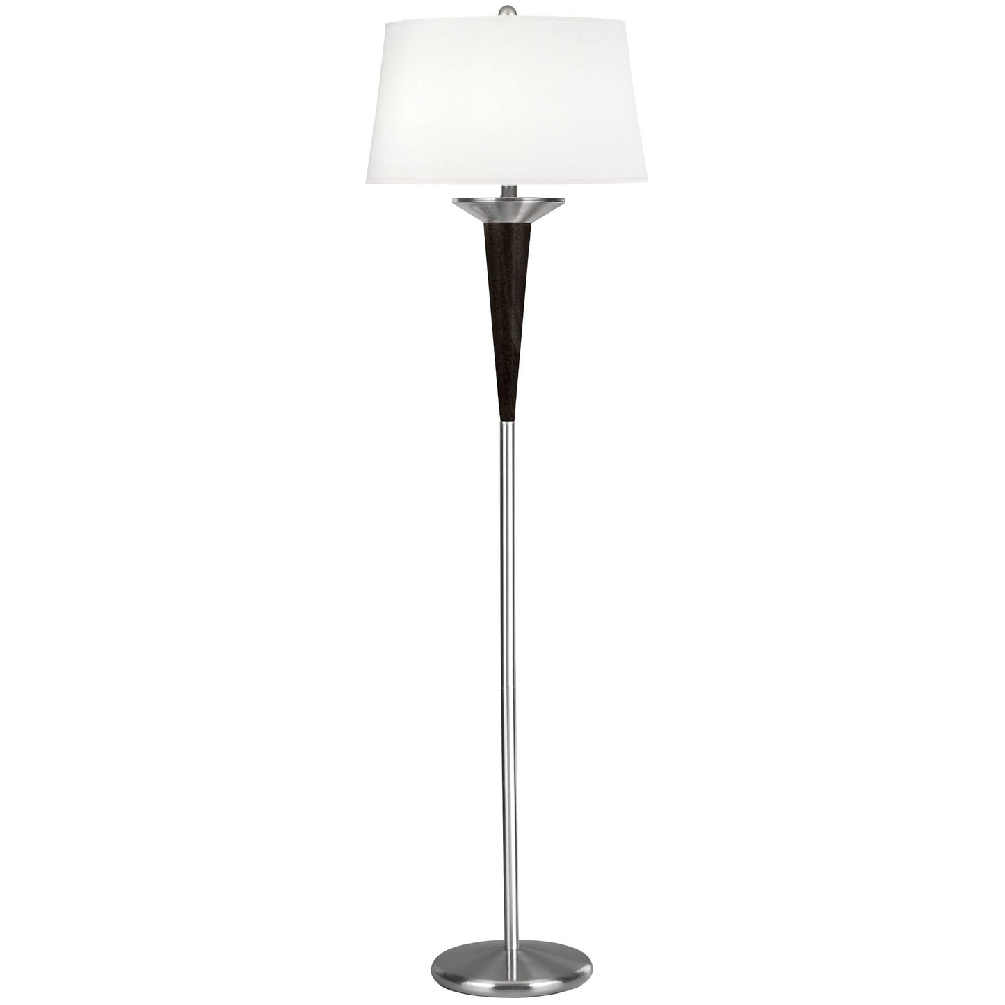 Medallion Lighting Corporation 63" Brushed Steel/Wood Floor Lamp