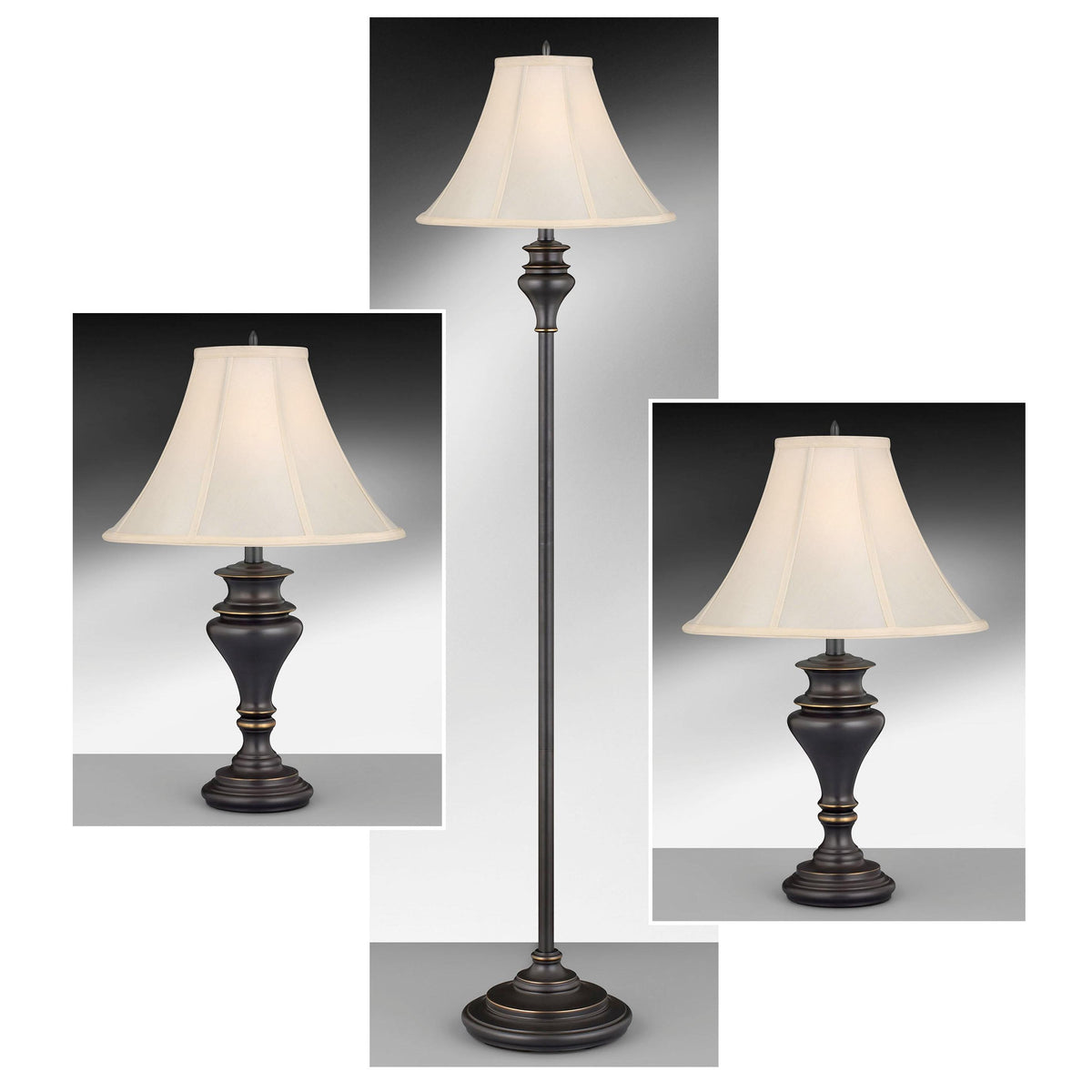 Medallion Lighting Corporation Madison 3-Piece Table and Floor Lamp Set