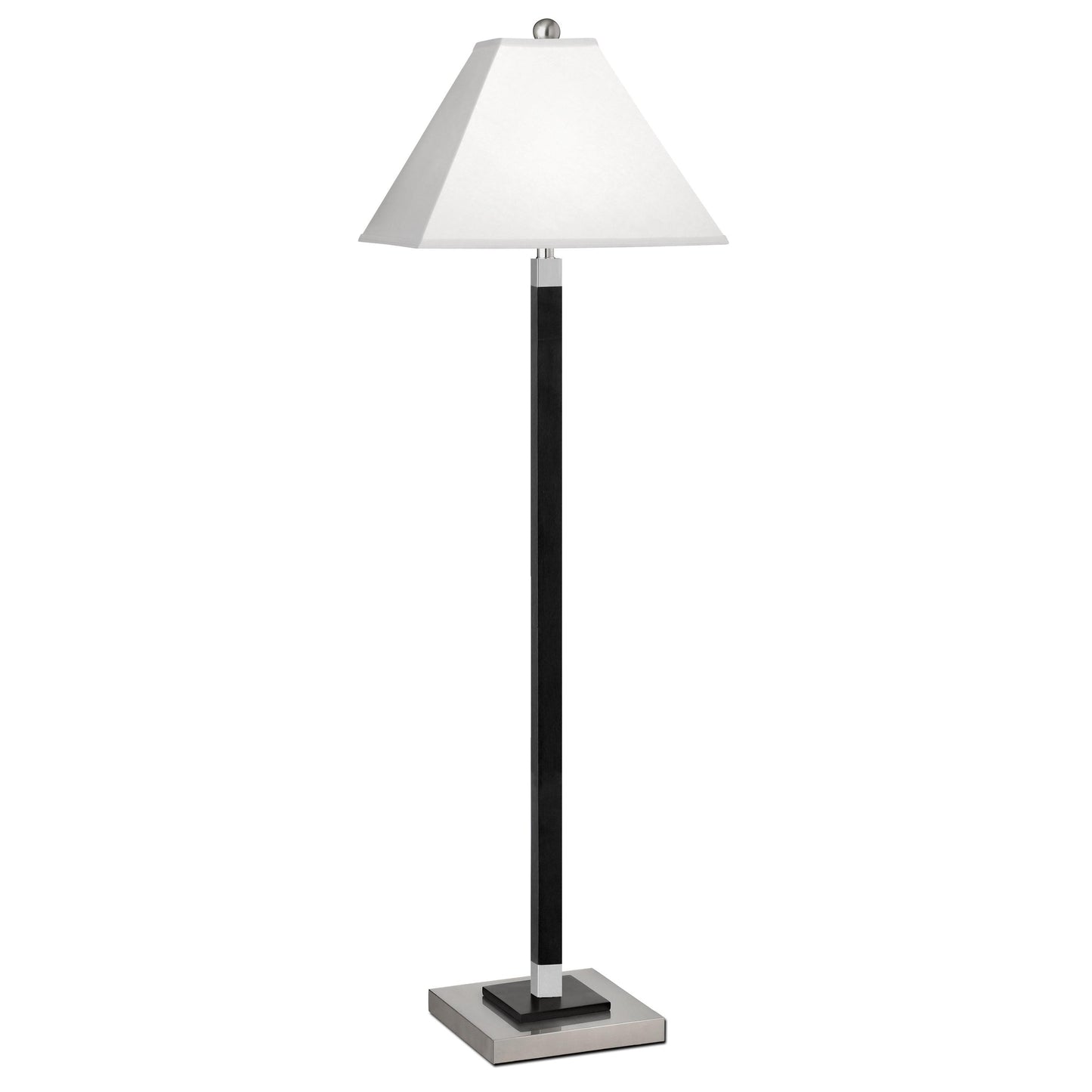 Medallion Lighting Moxie 59" Brushed Steel/Black Ebony Floor Lamp