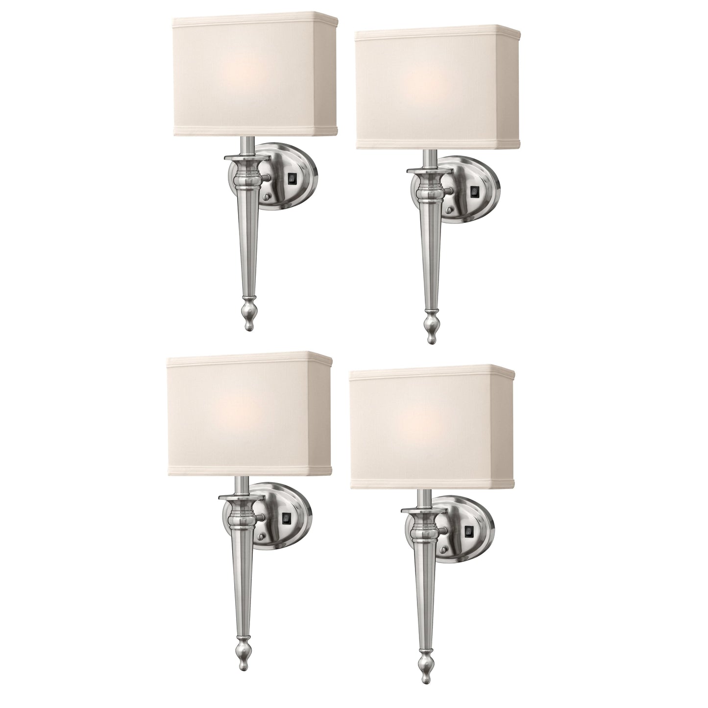 Medallion Lighting New Town 21" Brushed Steel Wall Sconce - Set of 4