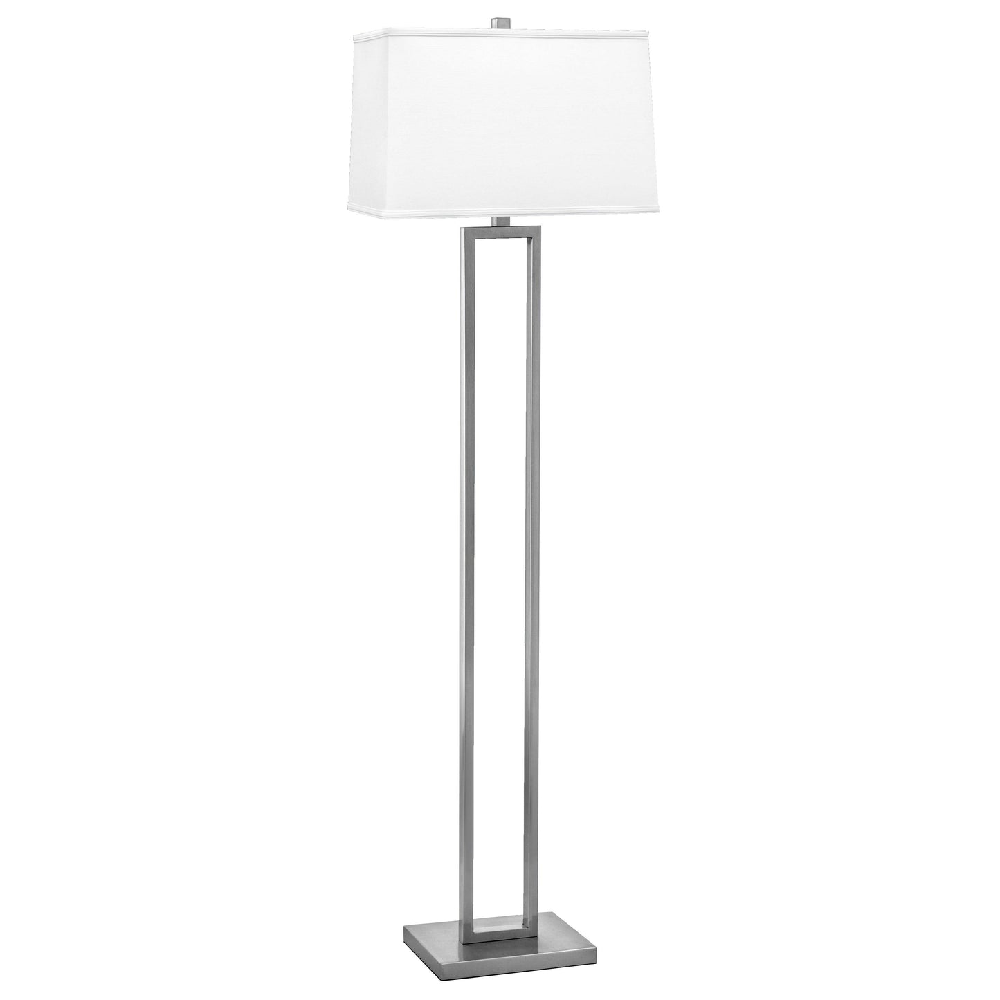 Medallion Lighting Rugged Rectangles 62" Brushed Steel Floor Lamp