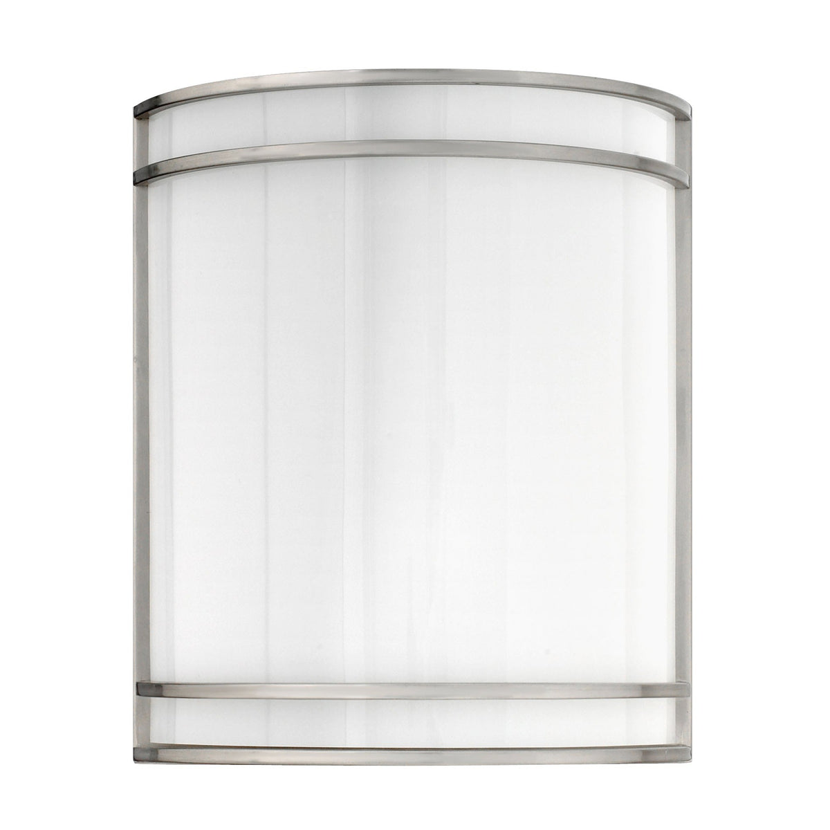 Medallion Lighting Teardrop 11" Brushed Steel Single Flush Mount Wall Sconce With Frosted Acrylic Shade