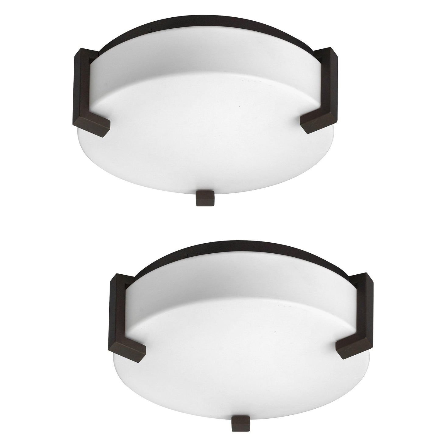 Medallion Lighting Truly Yours 12" Metallic Bronze Steel/Acrylic Flush Mount Ceiling Light - Set of 2