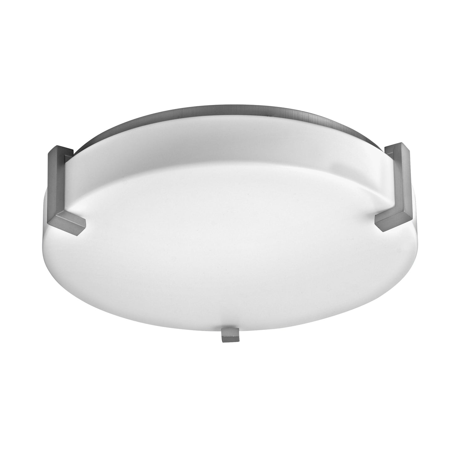 Medallion Lighting Truly Yours 16" Brushed Steel 2-Light Damp Rated Flush Mount Ceiling Light