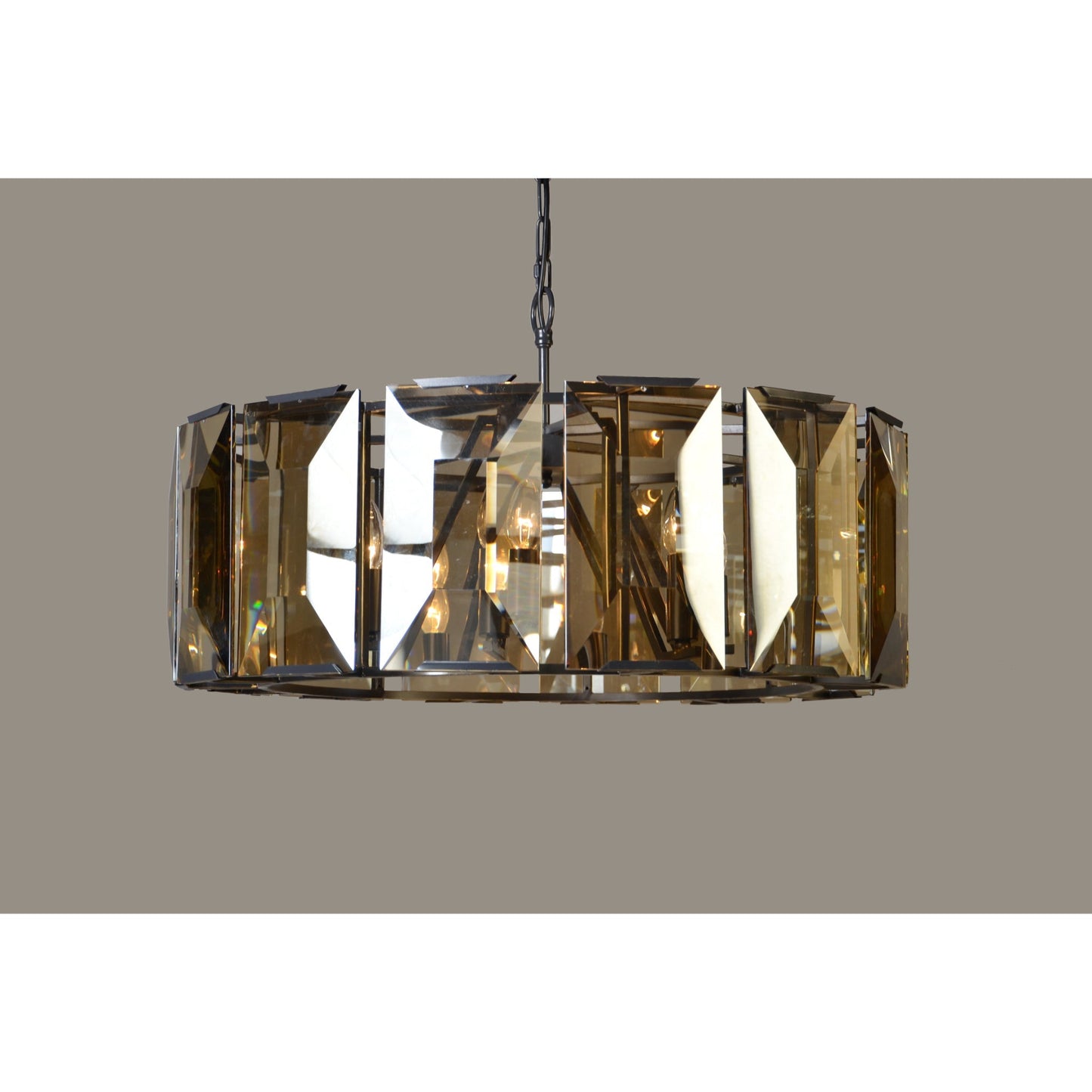 Meva Eva 30" Amber ; Bronze Pendant
