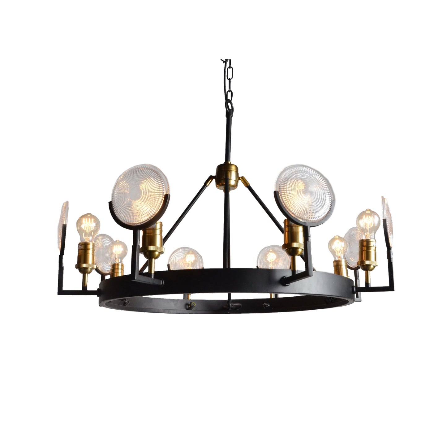 Meva Phoebe 35" Black/Brass Pendant
