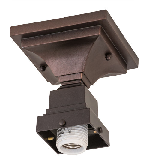 Meyda Lighting 169268 7" Mahogany Bronze Flush Mount Light Hardware