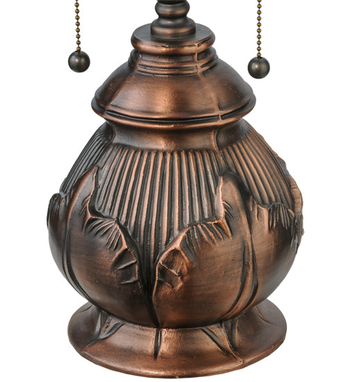 Meyda Lighting 20" 2-Light Antique Copper Table Lamp Base