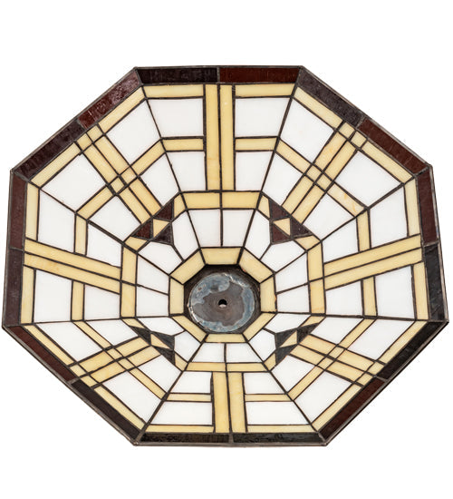 Meyda Lighting 20" Arrowheads Mahogany Bronze Frame With Multi-Colored Shade Glass