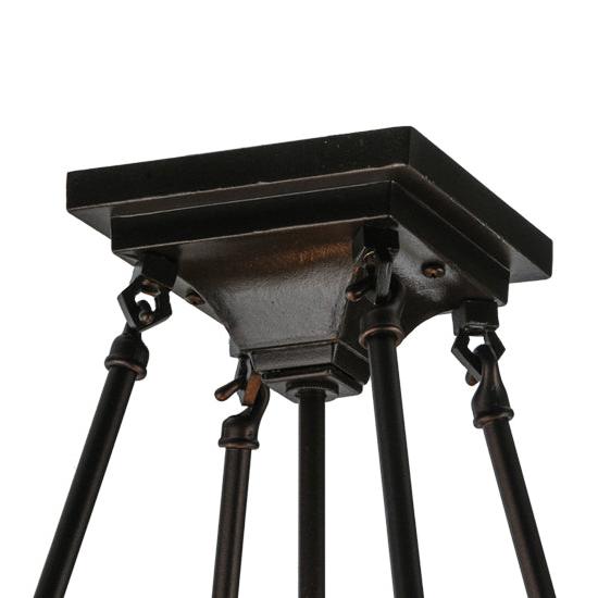 Meyda Lighting 22" 4-Light Mahogany Bronze Semi-flush Mount Ceiling Light