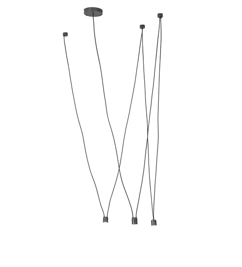 Meyda Lighting 48" LED Graphite Pendant Light With White Statuario Idalight Shade