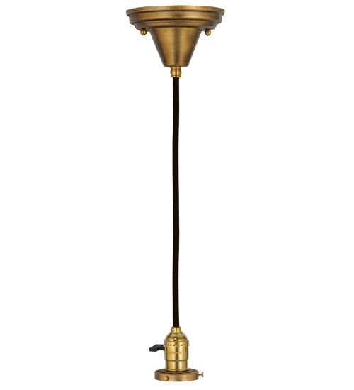 Meyda Lighting 5" Natural Brass Pendant Light Socket Hanger Hardware With 2.25" Fitter