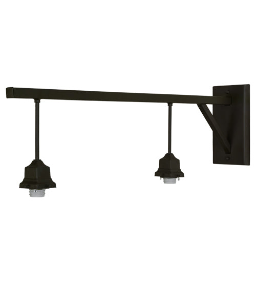 Meyda Lighting 5"W x 12"H x 38"D 2-Light Oil Rubbed Bronze Wall Sconce Hardware