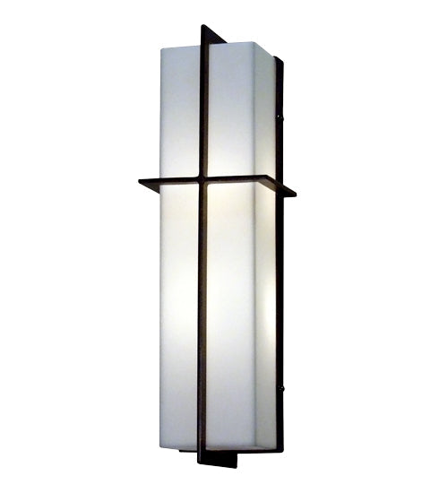 Meyda Lighting 7" 2-Light French Bronze Wall Sconce With Statuario Idalight Shade