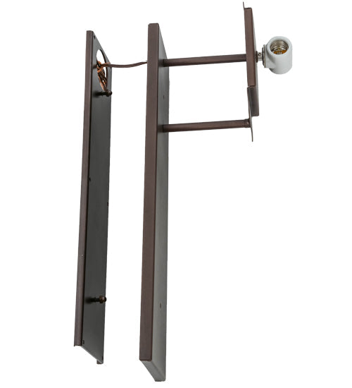 Meyda Lighting 7" 2-Light Mahogany Bronze Wall Sconce Hardware