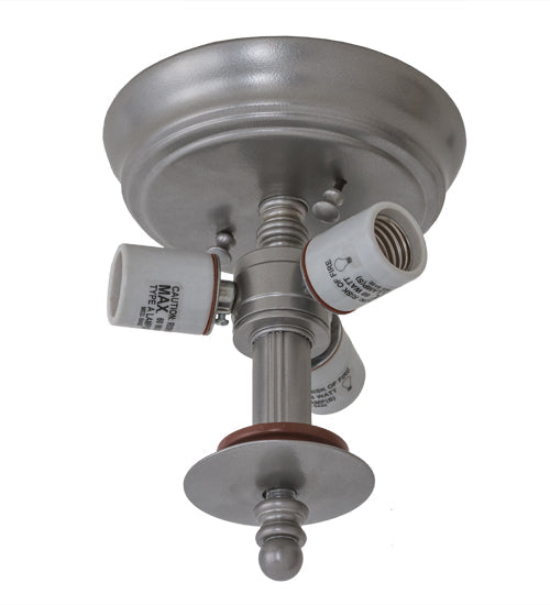 Meyda Lighting 7" 3-Light Nickel Flush Mount Light Hardware