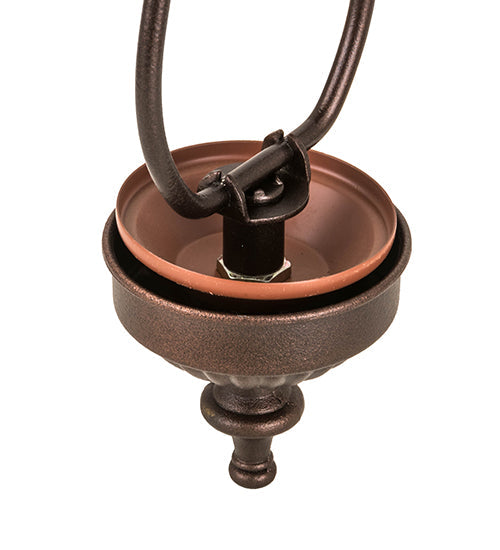 Meyda Lighting 7" Mahogany Bronze Inverted Flush Mount Light Hardware