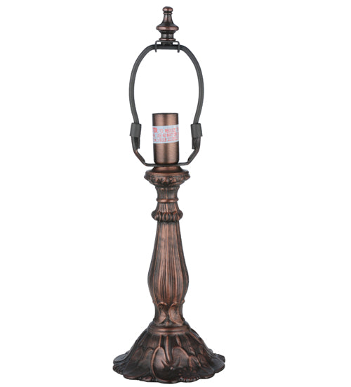 Meyda Lighting 8" Mahogany Bronze Midi Lily Harp Table Lamp Base