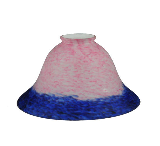 Meyda Lighting 8" Pate-De-Verre Pink And Blue Bell Shade Glass