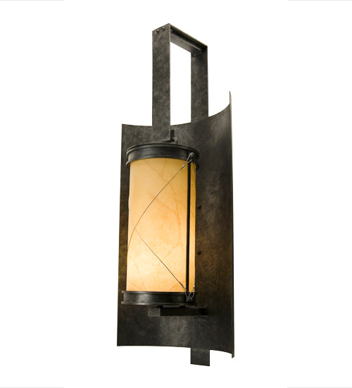 Meyda Lighting Adolpha 18" 2-Light Smoke Wall Sconce With Creme Carrare Idalight Shade Glass