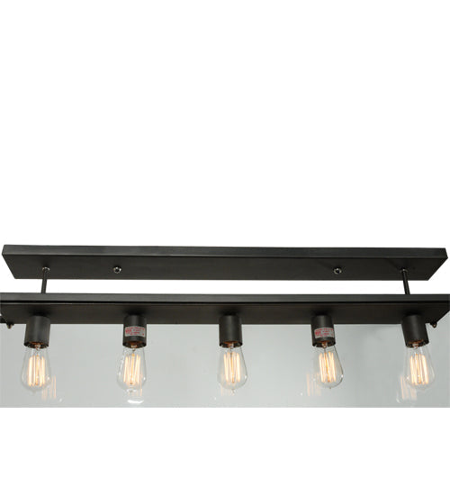 Meyda Lighting Affinity 47" 5-Light Matte Clear Semi-flush Mount Ceiling Light With Clear Shade Glass