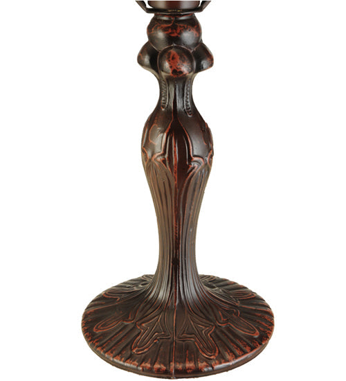 Meyda Lighting Agata 19" Mahogany Bronze Table Lamp With Opal Earthtones Shade Glass