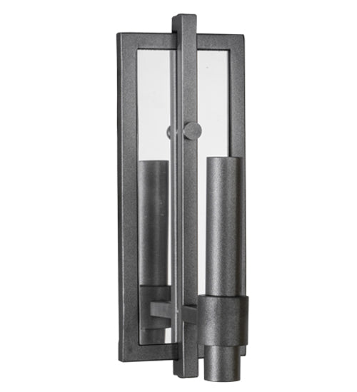 Meyda Lighting Alberta 4" Blackened Pewter Wall Sconce With White Paper And Crystal Idalight Shade