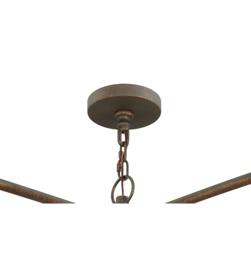 Meyda Lighting Aldari 48" 12-Light Gilded Tobacco Chandelier With Amber Faux Candlelight