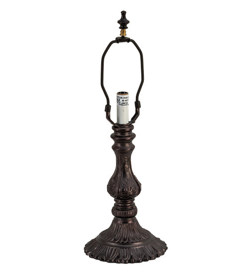 Meyda Lighting Alicia 17" Craftsman Brown Table Lamp With Honey Ripple Art Glass & White Pearl Shade